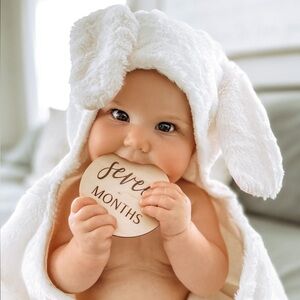 Pottery Barn Kids Faux Fur Hooded Bunny Towel